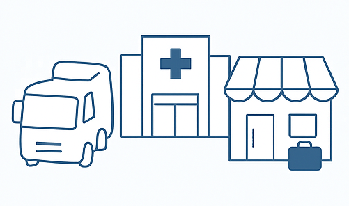 ⑹利用シーン（病院・トイレ・乗り物など）設置場所について